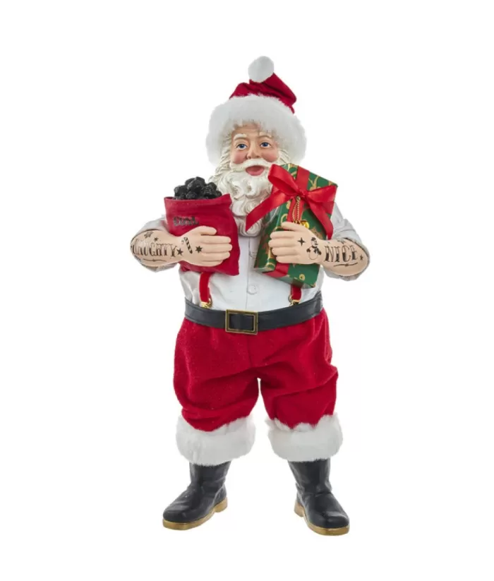 Boutique de Noël Angels & Santas*10.5" Santa With Tattoos