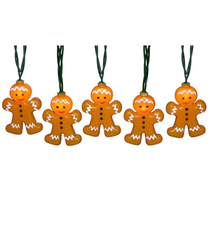 Boutique de Noël Mom'S Kitchen & Bakery*10-Light Gingerbread Man Light Set