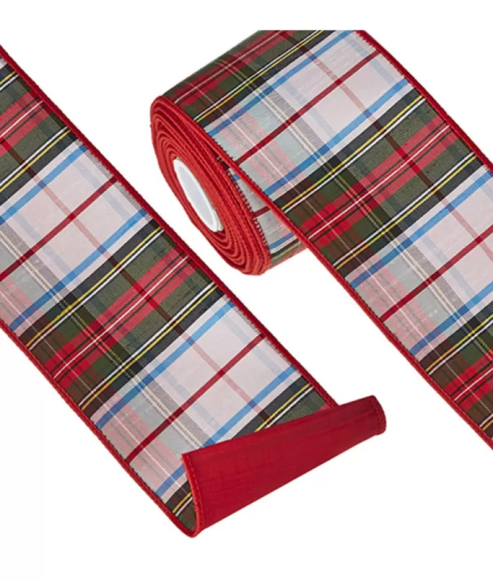 Boutique de Noël Santa'S Workshop*10Yds Plaid Wired Ribbon