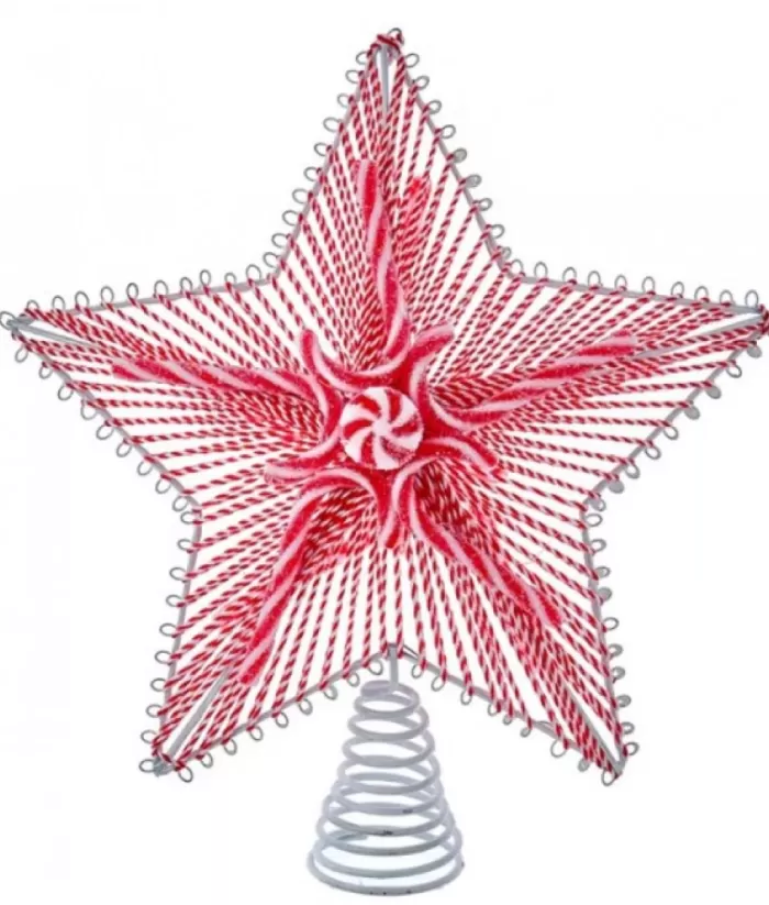 Boutique de Noël Ginger Bread & Candy Shoppe*11"Peppermint Star Ttop