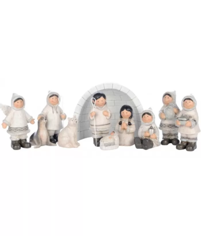 Boutique de Noël Religion*11-Piece Inuit Nativity Scene