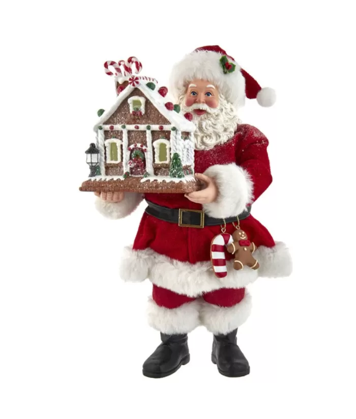 Boutique de Noël Angels & Santas*11"Santa With Gingerhouse