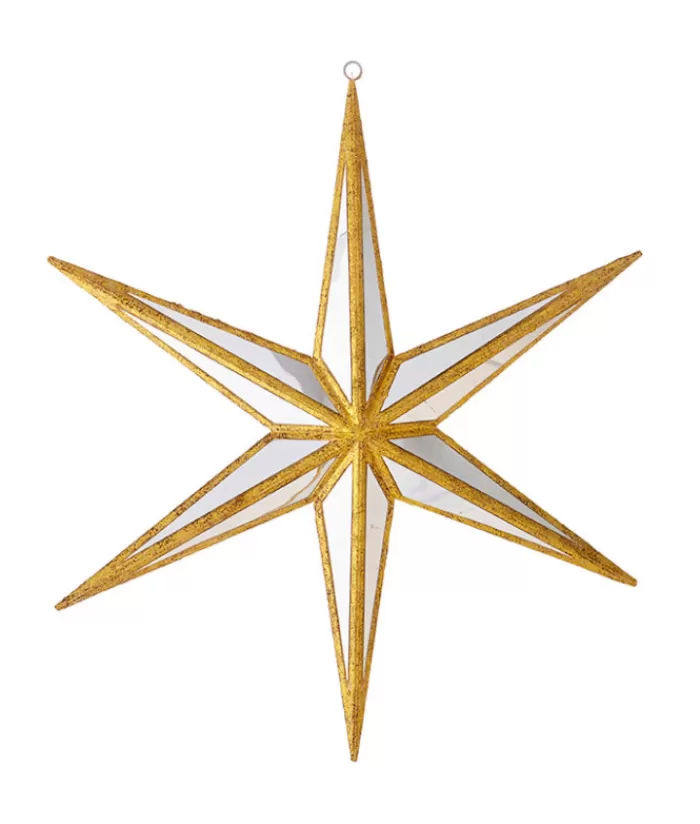 Cheap 12"Mirrored Star Star & Tree Topper