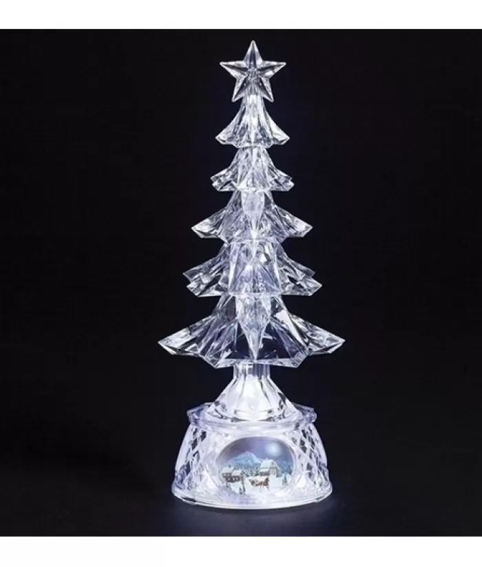 Outlet 13"Musical Led Tree Rotating Table Trees