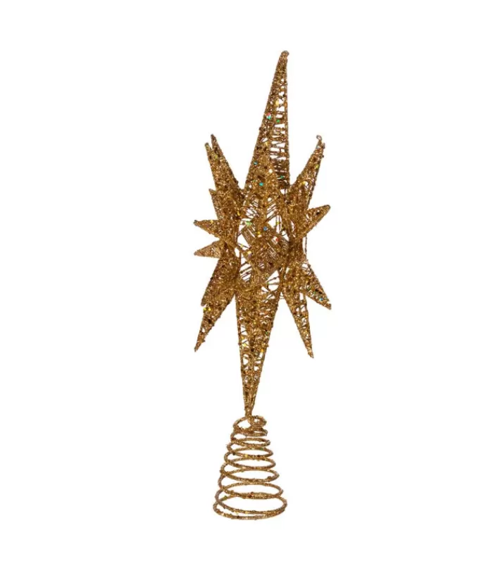 Outlet 16.5" Gold Star Treetop Star & Tree Topper