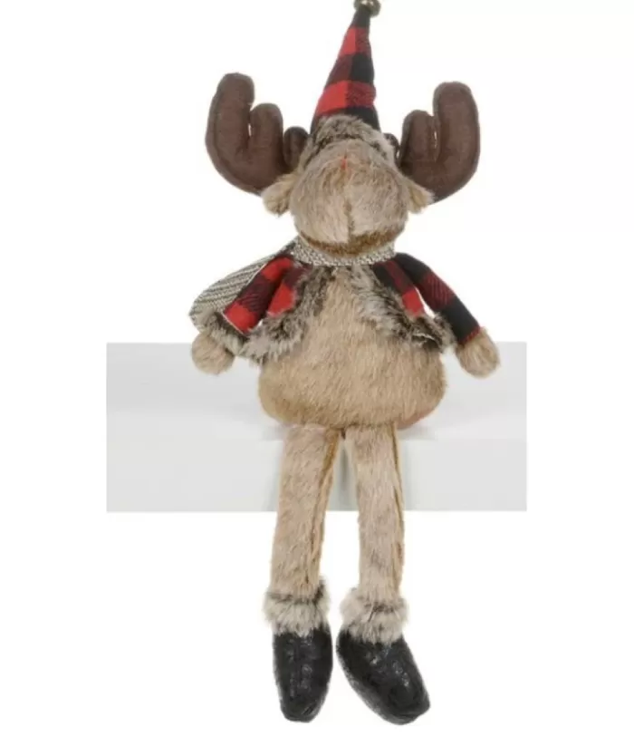 Boutique de Noël Enchanted Forest*16"Moose W/Red&Blk Jacket