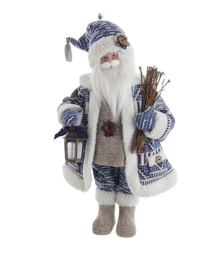 Boutique de Noël Angels & Santas*18"Indigo Country Santa