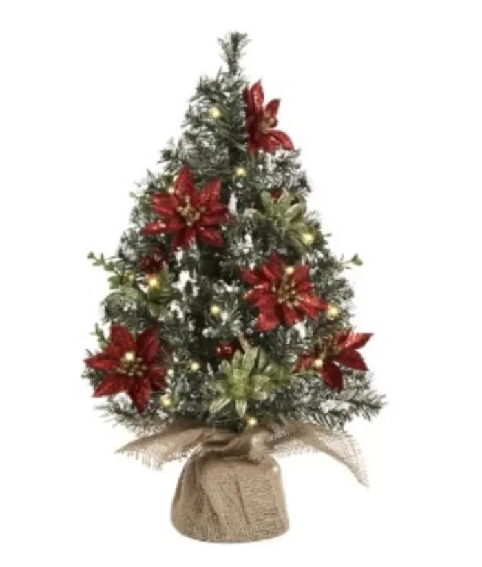 Boutique de Noël Christmas Classics*24'' Light Up Tree/Poinsettia Led