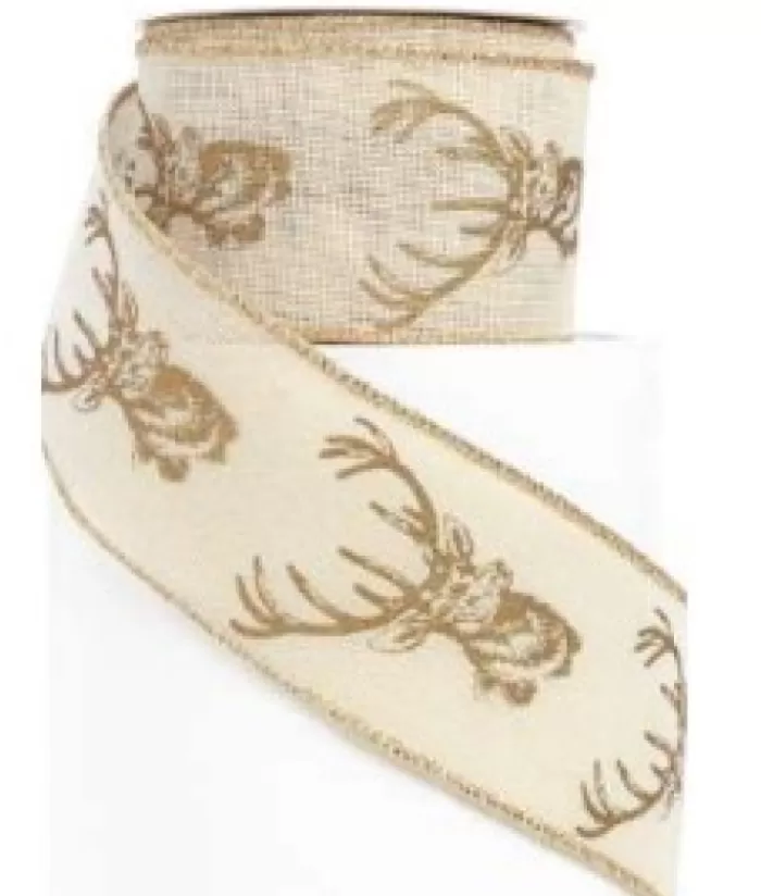 Outlet 2.5"X10Y,Ribbon Deer Ribbons & Bows