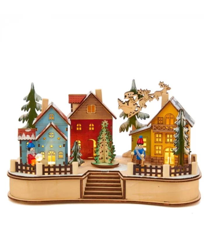 Boutique de Noël Animated And Musical Pieces*3 Houses Musical Village