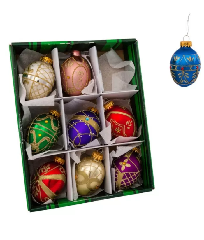 Boutique de Noël Glass Ball Boxes*45Mm Miniature Decorative Egg Glass Ornaments