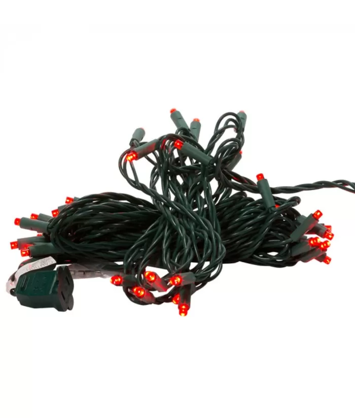 Boutique de Noël Light Sets*50-Light 5Mm Red Led Green Wire Light Set