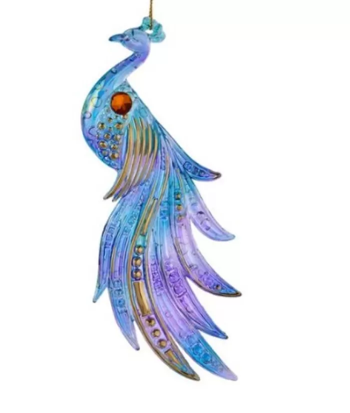 Cheap 6"Blue Peacock Ornament Majestic Peacocks