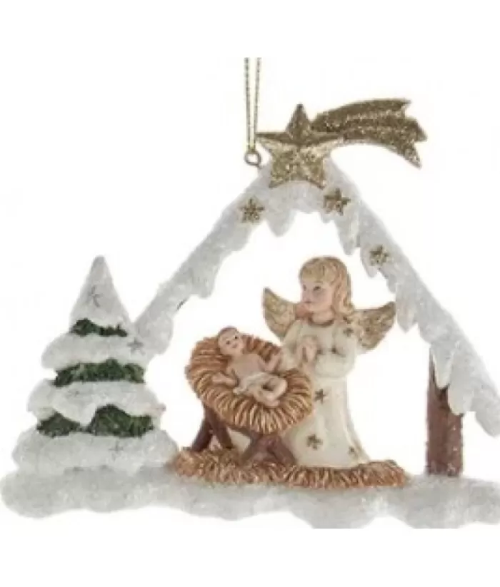 Boutique de Noël Religion*Angel With Baby Jesus Ornament