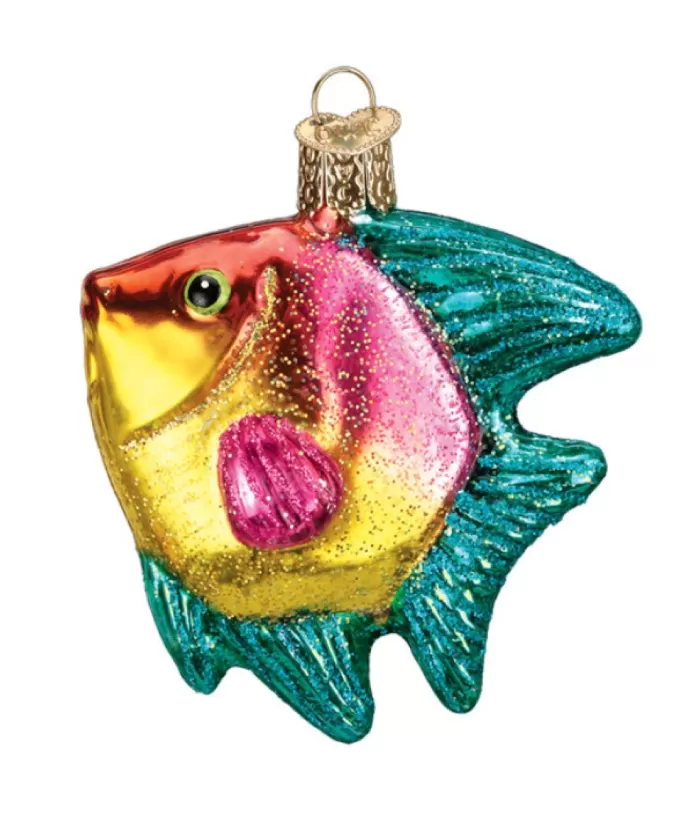 Boutique de Noël Under The Sea*Angelfish Glass Ornament