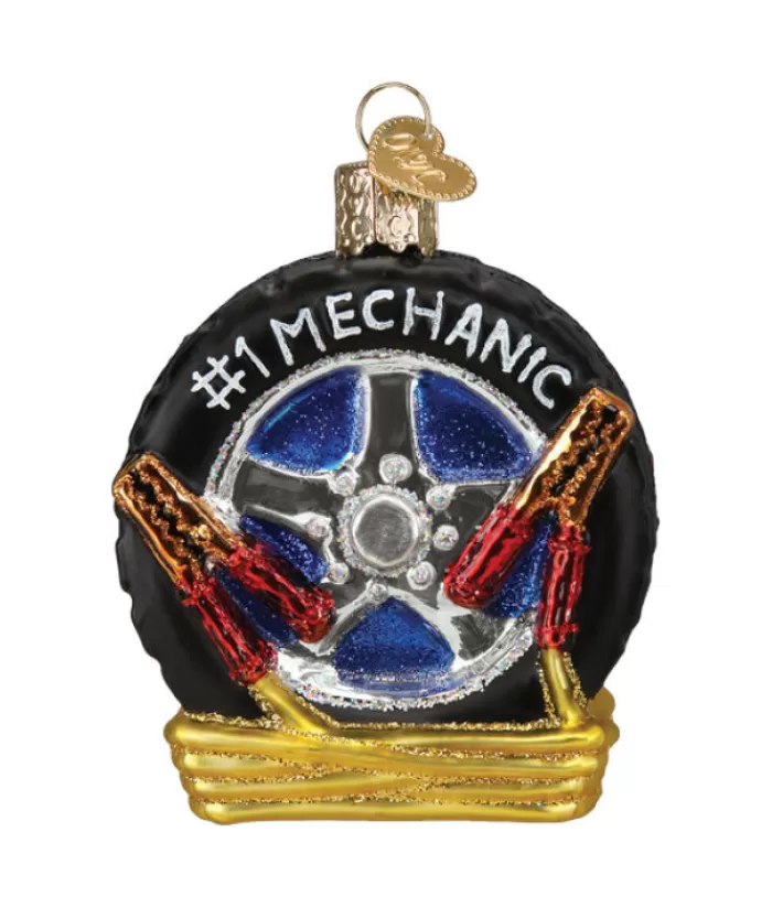 Shop Auto Mechanic Glass Ornament Hobbies & Professions