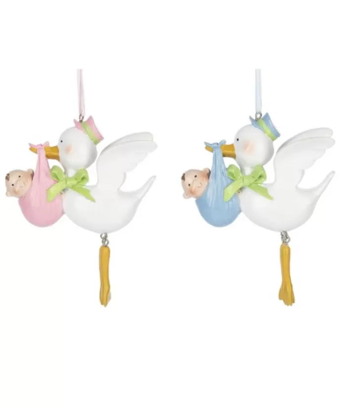 Boutique de Noël Family & Friends*Baby Boys`S First Christmas With Stork, Ornament