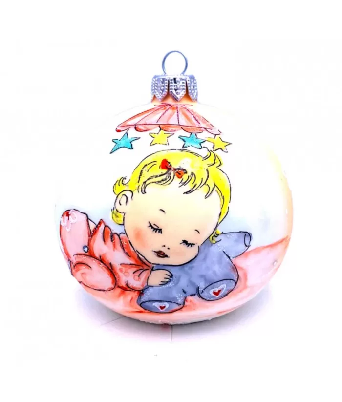 Boutique de Noël Importations From Poland*Baby Girl Glass Ornament