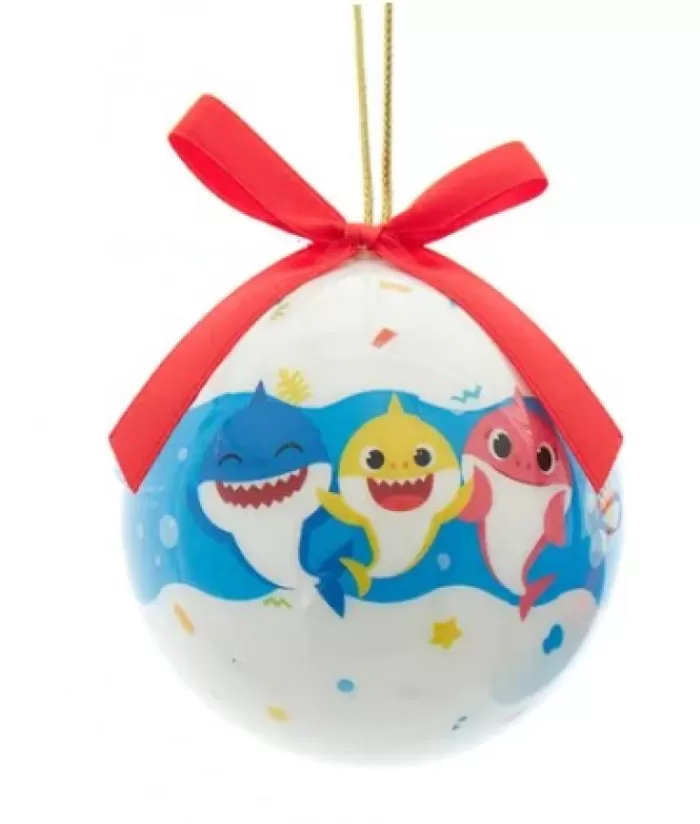 Hot Baby Shark White Ball Ornament Family & Friends