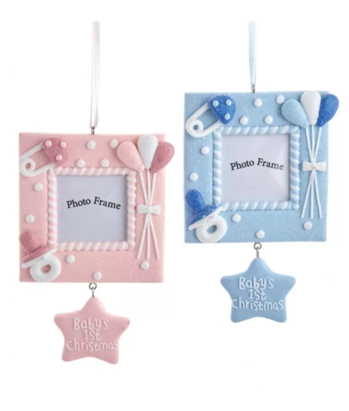 Boutique de Noël Family & Friends*Baby'S 1St Christmas'' Blue Photo Frame Ornament