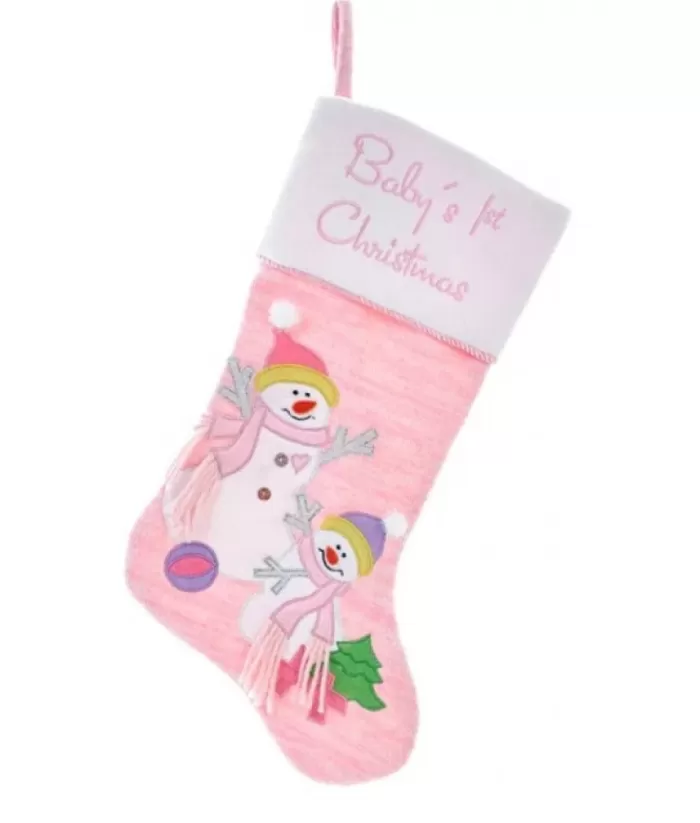 Boutique de Noël Stockings*Baby'S 1St Christmas Pink Stocking