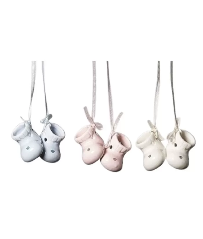 Fashion Baby`S First Pink Shoes Ornament Family & Friends