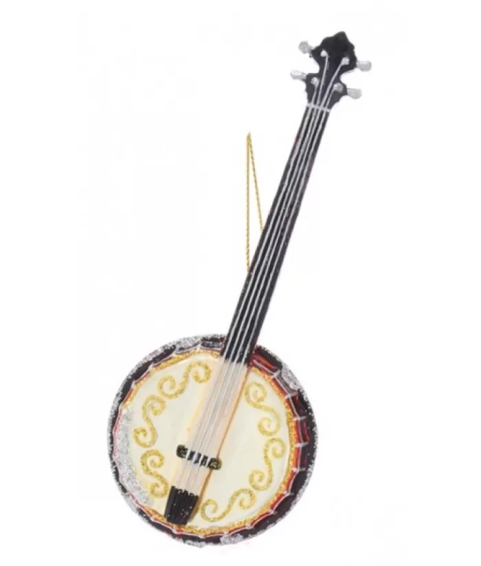 Boutique de Noël Music*Banjo Glass Ornament