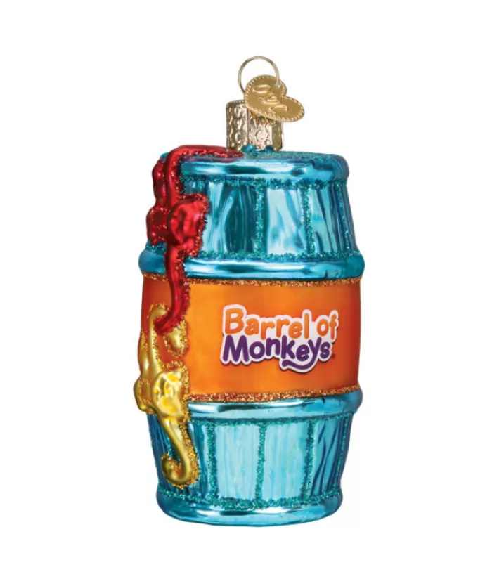 Outlet Barrel Of Monkeys Glass Ornament Hobbies & Professions