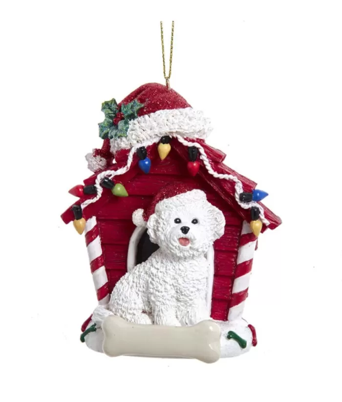 Boutique de Noël Family & Friends*Bichon Frise Ornament With Doghouse