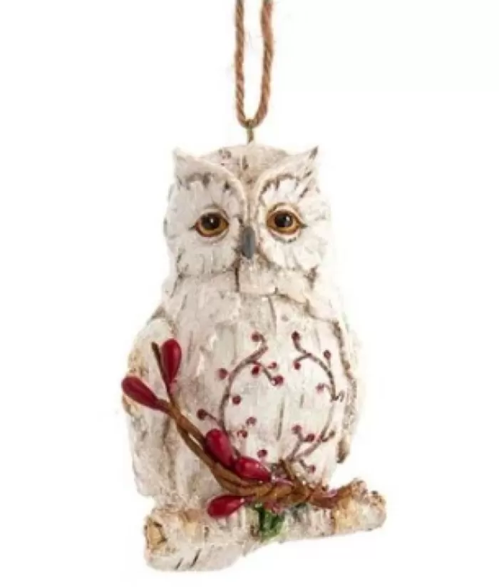 Boutique de Noël Birds & Owls*Birch Owl Ornament