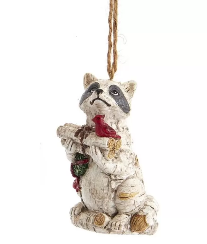 Boutique de Noël Enchanted Forest*Birch Raccoon Ornament