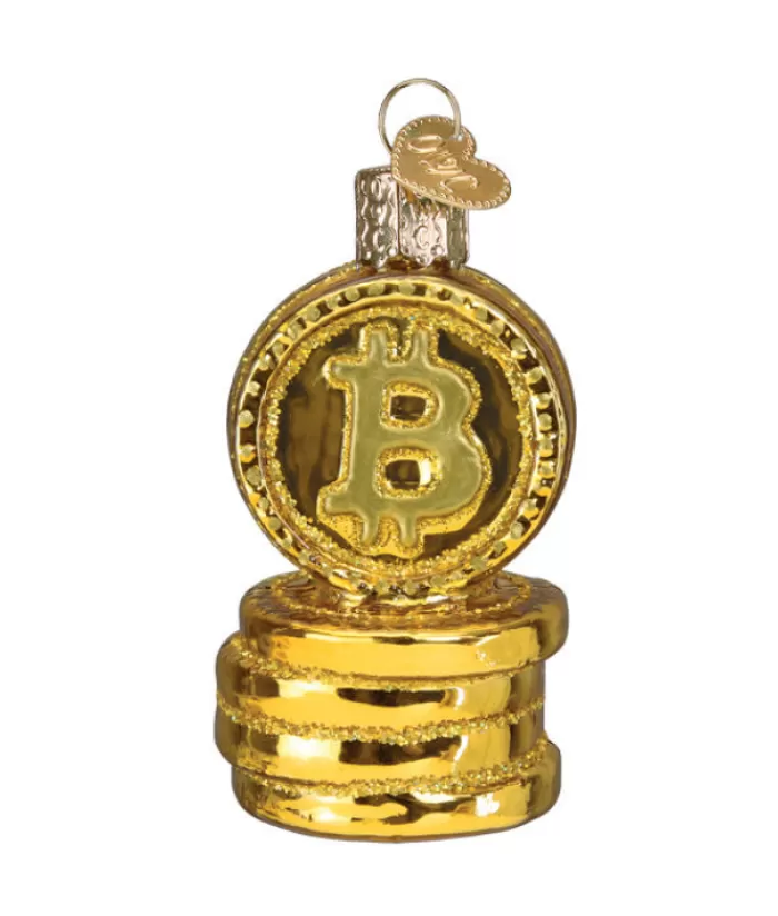 Sale Bitcoin Glass Ornament Miscellaneous