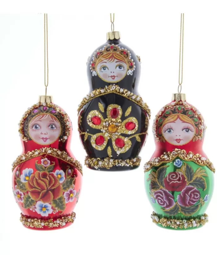 Boutique de Noël Collections*Black Russian Doll Glass Ornament