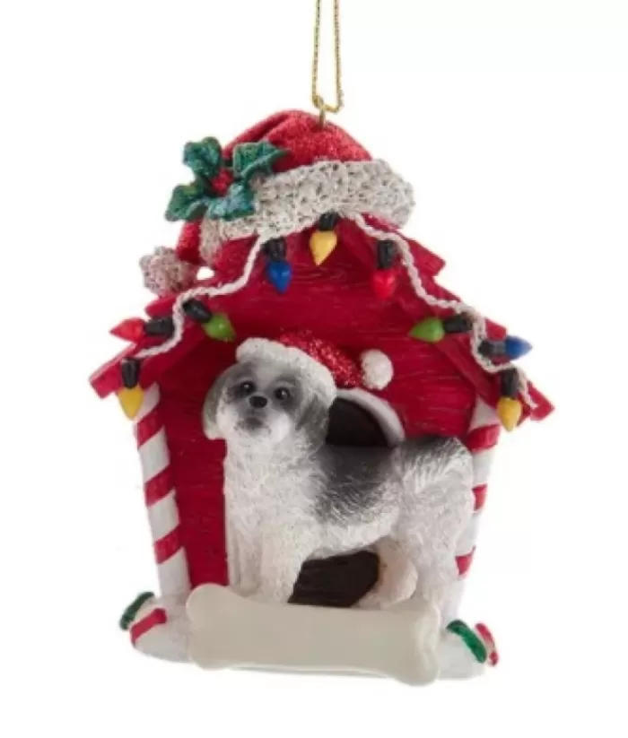 Boutique de Noël Family & Friends*Black Shih-Tzu Ornament With Doghouse