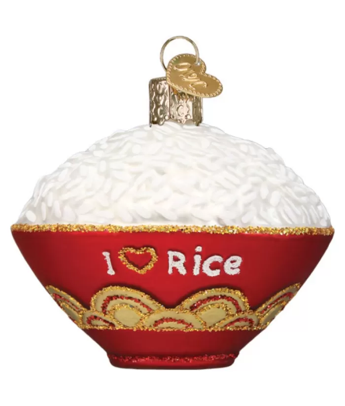 Boutique de Noël Mom'S Kitchen & Bakery*Bowl Of Rice Glass Ornamente