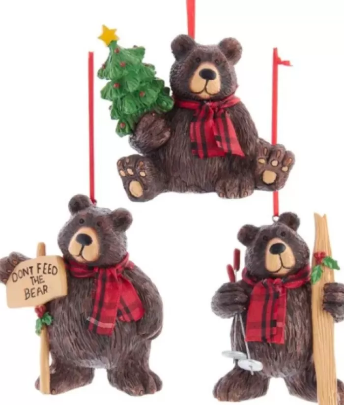 Boutique de Noël Enchanted Forest*Brown Bear With Tree Ornament