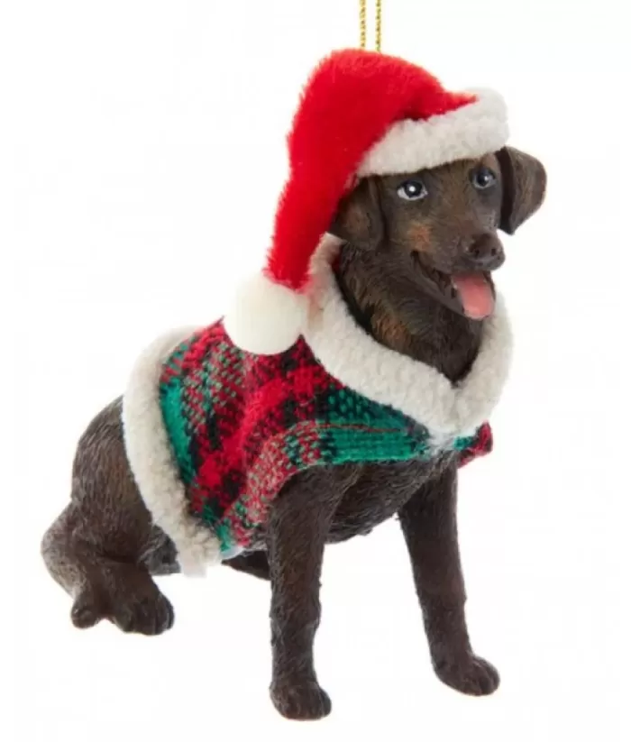 Boutique de Noël Family & Friends*Brown Labrador Ornament With Coat