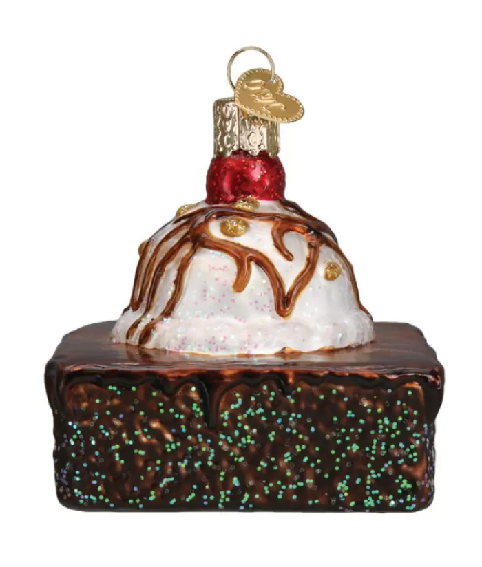 New Brownie Glass Ornament Foody & Drinks