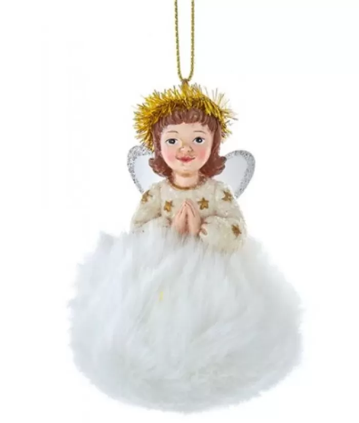 Hot Brunette Angel On Cloud Ornament Angels & Santas