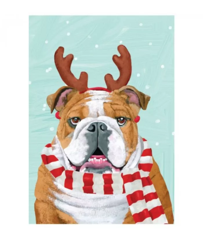 Cheap Bulldog Christmas Card Christmas Cards & Stationary