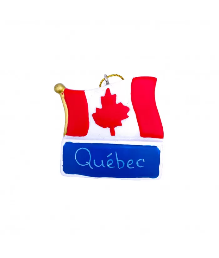 Outlet Canada Flag With Quebec Ornament Souvenirs Ornaments