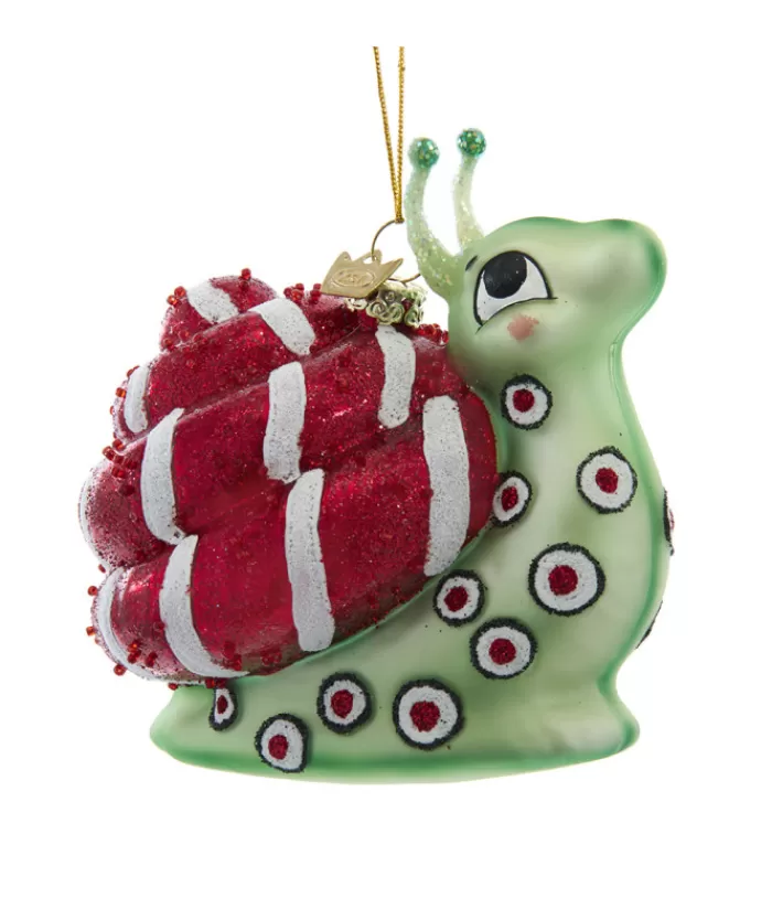 Fashion Candy Cane Shell Snail, Glass Ornament Gingerbread & Candy