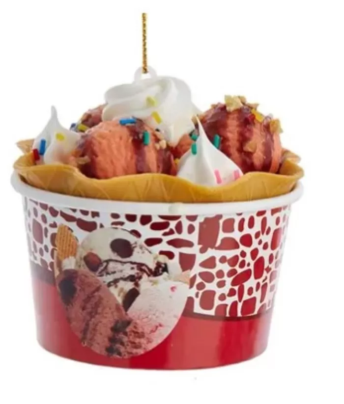 Boutique de Noël Mom'S Kitchen & Bakery*Caramel Ice Cream Cup Foam Ornament