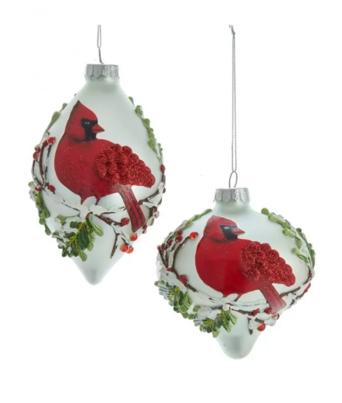 Boutique de Noël Birds & Owls*Cardinal Pattern Onion Glass Ornament