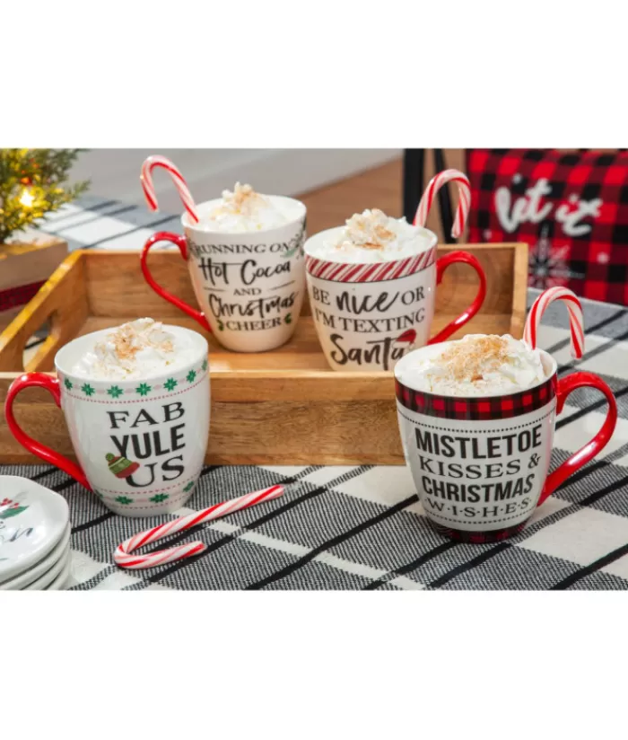 Online Ceramic Cup, "Fab Yule Us" Message, 17 Oz Christmas Dishes