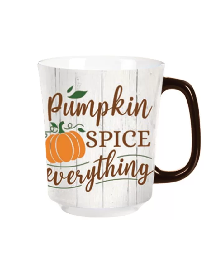 Discount Ceramic Cup, "Pumpkin Spice" Message, 14 Oz Christmas Dishes