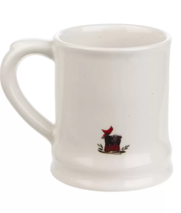 Cheap Ceramic Mug, Snowman In Forest With Cardinals Christmas Dishes