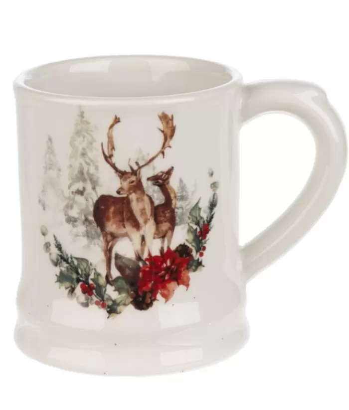 Boutique de Noël Enchanted Forest*Ceramic Mug, Stag In Forest