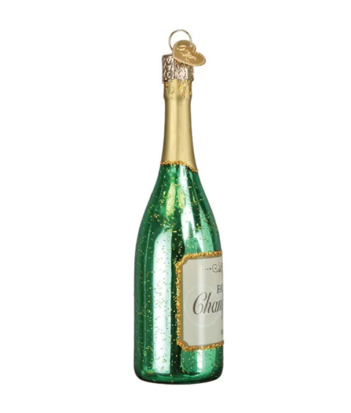 Boutique de Noël Wedding*Champagne Bottle Glass Ornament