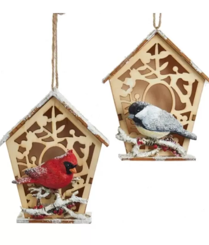 Boutique de Noël Enchanted Forest*Chickadee With Birdhouse Ornament